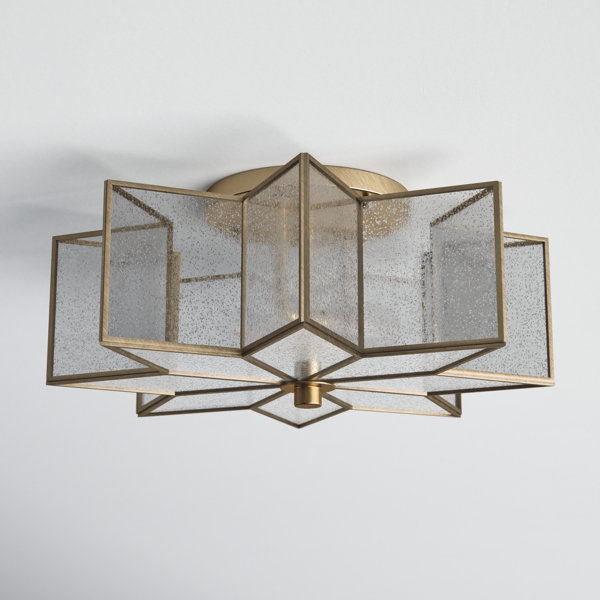 Moravian star store flush mount light